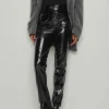 Stretchable Wet Look Pants - Image 2