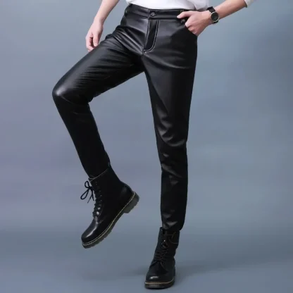 Straight Cut Black Motorcycle Pants