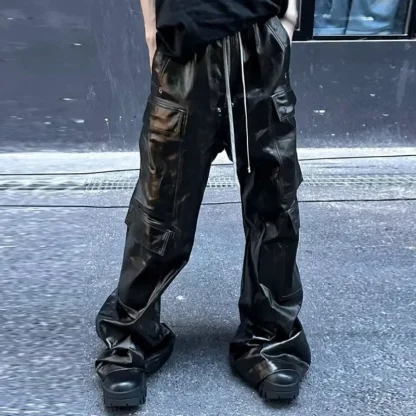 Baggy Wide Leg Drawstring Pants - Image 4
